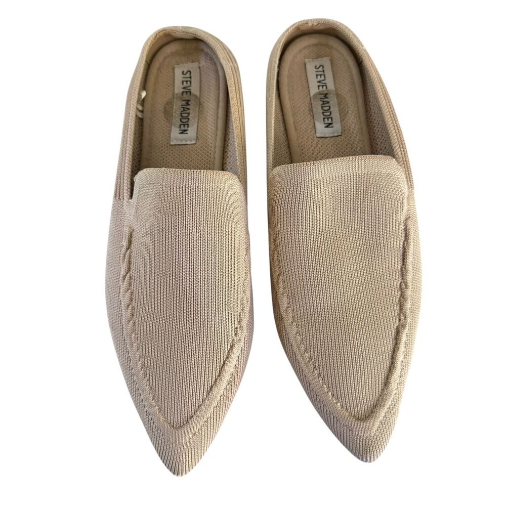 Steve Madden Women's Gray Canvas Flat Clogs Pointed Toes Size 7 - Picture 3 of 7